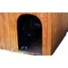 Habrita Niche à chien Bois massif Bois naturel