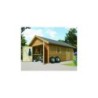 Karibu Garage bois Bois massif Marron 20.8m²