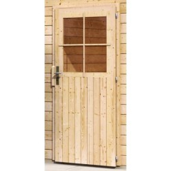 Karibu Garage bois Bois massif Marron 20.8m²