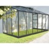Chalet et Jardin Serre adossée Gris 7.22m²