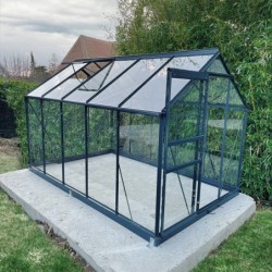 Chalet et Jardin Serre de jardin en verre Gris 5.77m²