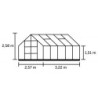 Halls Serre de jardin en verre Gris 8.3m²