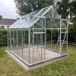 Halls Serre de jardin en verre Gris 8.3m²