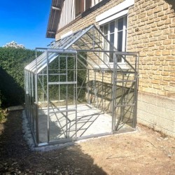 Halls Serre de jardin en verre Gris 8.3m²