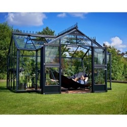 Juliana Serre de jardin en verre Gris 15.1m²