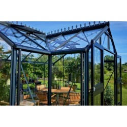 Juliana Serre de jardin en verre Gris 15.1m²