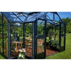 Juliana Serre de jardin en verre Gris 15.1m²
