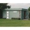 Solid Garage bois Bois massif Marron 19.3m²