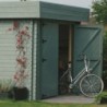 Solid Garage bois Bois massif Marron 19.3m²