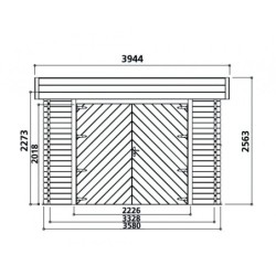 Solid Garage bois Bois massif Marron 19.3m²