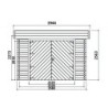 Solid Garage bois Bois massif Marron 19.3m²