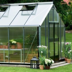 Juliana Serre de jardin en polycarbonate Gris 18.8m²