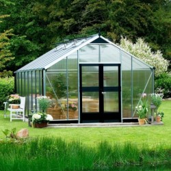 Juliana Serre de jardin en polycarbonate Gris 18.8m²