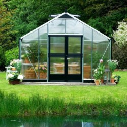 Juliana Serre de jardin en polycarbonate Gris 18.8m²