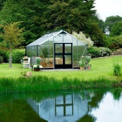 Juliana Serre de jardin en polycarbonate Gris 18.8m²