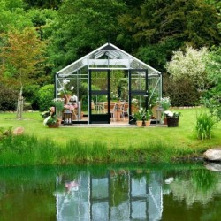 Juliana Serre de jardin en polycarbonate Gris 18.8m²