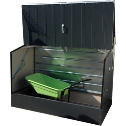 Trimetals Coffre de jardin Acier galvanisé gainé PVC Gris 1.74m²