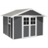Grosfillex Abri de jardin résine PVC Gris 11.2m²