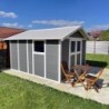 Grosfillex Abri de jardin résine PVC Gris 11.2m²