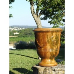 Terre Figuière Vase d'Anduze Terre cuite émaillée Flammé