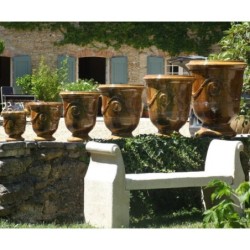 Terre Figuière Vase d'Anduze Terre cuite émaillée Flammé