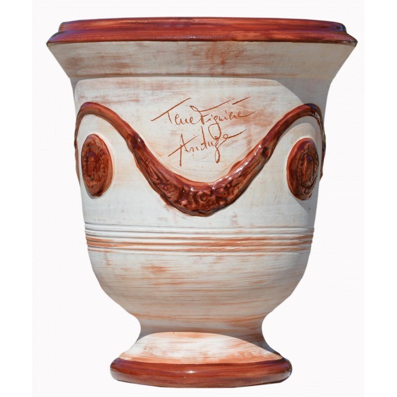 Terre Figuière Vase d'Anduze Terre cuite Bordeaux Terre Figuière Vase d'Anduze Terre cuite Bordeaux