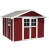 Grosfillex Abri de jardin résine PVC Rouge 11.2m²