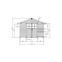 Grosfillex Abri de jardin résine PVC Rouge 11.2m²