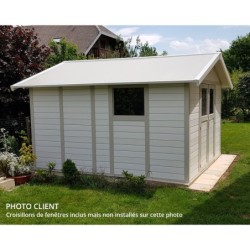 Grosfillex Abri de jardin résine PVC Blanc 11.2m²