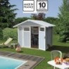 Grosfillex Abri de jardin résine PVC Gris 4.9m²