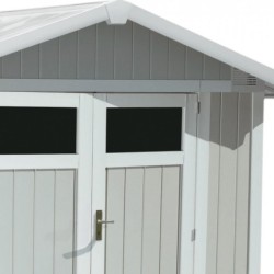 Grosfillex Abri de jardin résine PVC Gris 4.9m²