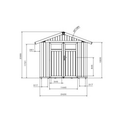 Grosfillex Abri de jardin résine PVC Blanc 4.9m²