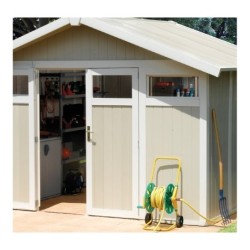 Grosfillex Abri de jardin résine PVC Blanc 7.5m²