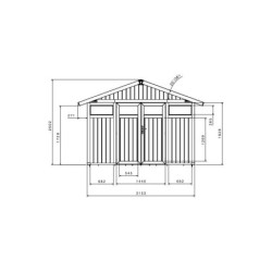 Grosfillex Abri de jardin résine PVC Blanc 7.5m²