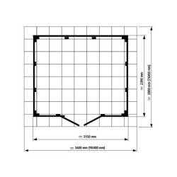 Grosfillex Abri de jardin résine PVC Blanc 7.5m²