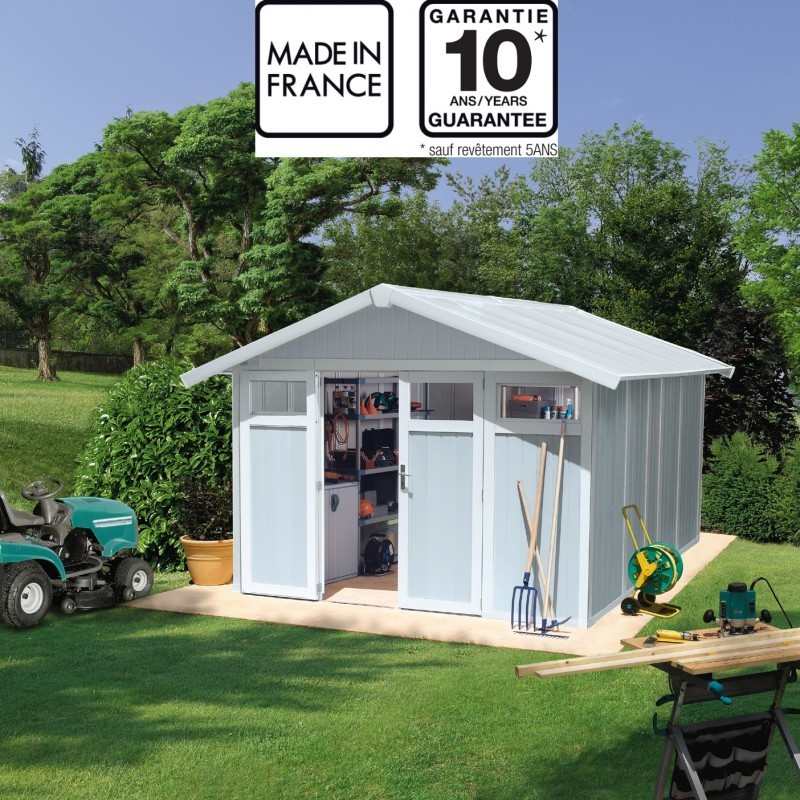 Grosfillex Abri de jardin résine PVC Gris 11.2m² Grosfillex Abri de jardin résine PVC Gris 11.2m²