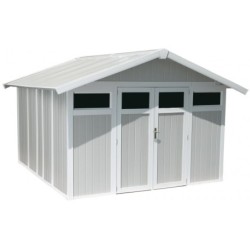 Grosfillex Abri de jardin résine PVC Gris 11.2m²