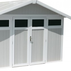 Grosfillex Abri de jardin résine PVC Gris 11.2m²