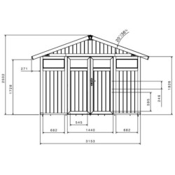 Grosfillex Abri de jardin résine PVC Blanc 11.2m²