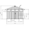 Grosfillex Abri de jardin résine PVC Blanc 11.2m²