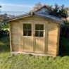 Gardy Shelter Abri de jardin bois 5 à 10 m² Bois massif Marron 9m²