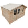 Gardy Shelter Abri de jardin bois 10 à 15 m² Bois massif Marron 11.86m²