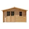 Gardy Shelter Abri de jardin bois 10 à 15 m² Bois massif Marron 11.86m²