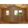 Gardy Shelter Abri de jardin bois 10 à 15 m² Bois massif Marron 11.86m²