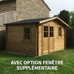 Gardy Shelter Abri de jardin bois 10 à 15 m² Bois massif Marron 11.86m²