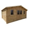 Gardy Shelter Abri de jardin bois 15 à 20 m² Bois massif Marron 19.8m²