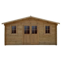 Gardy Shelter Abri de jardin bois 15 à 20 m² Bois massif Marron 19.8m²