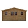 Gardy Shelter Abri de jardin bois 15 à 20 m² Bois massif Marron 19.8m²
