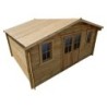 Gardy Shelter Abri de jardin bois 15 à 20 m² Bois massif Marron 19.8m²