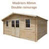 Gardy Shelter Abri de jardin bois 15 à 20 m² Bois massif Marron 16m²